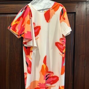 Crosby by Mollie Burch Vibrant Floral Dress with Ruffled Sleeve